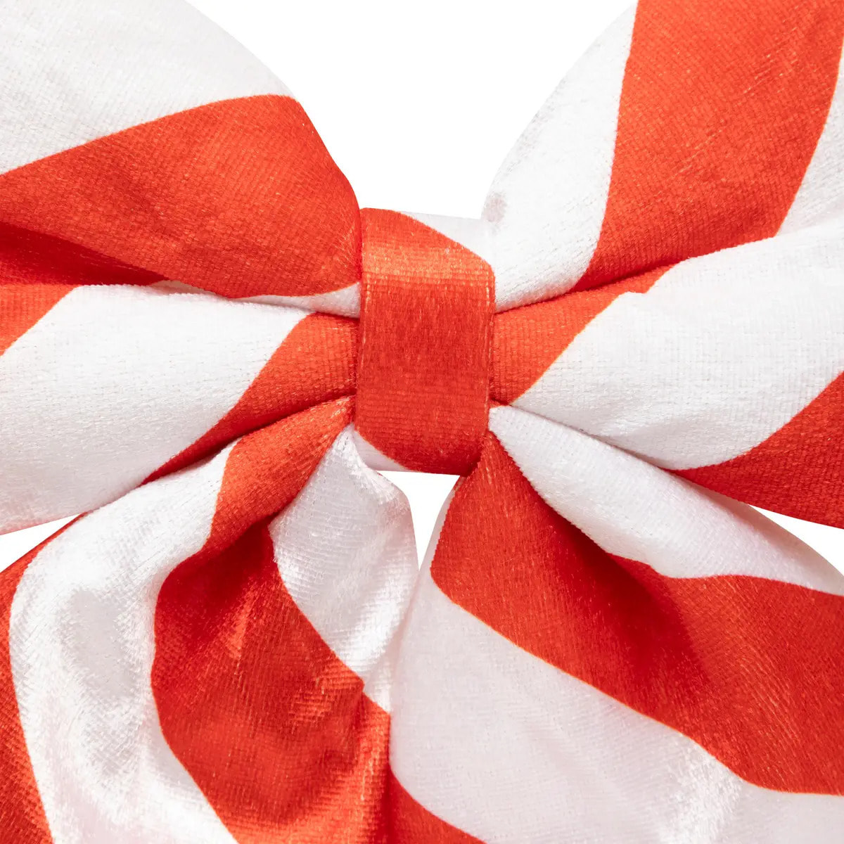 Nœud déco rayures 20x24cm rouge et blanc