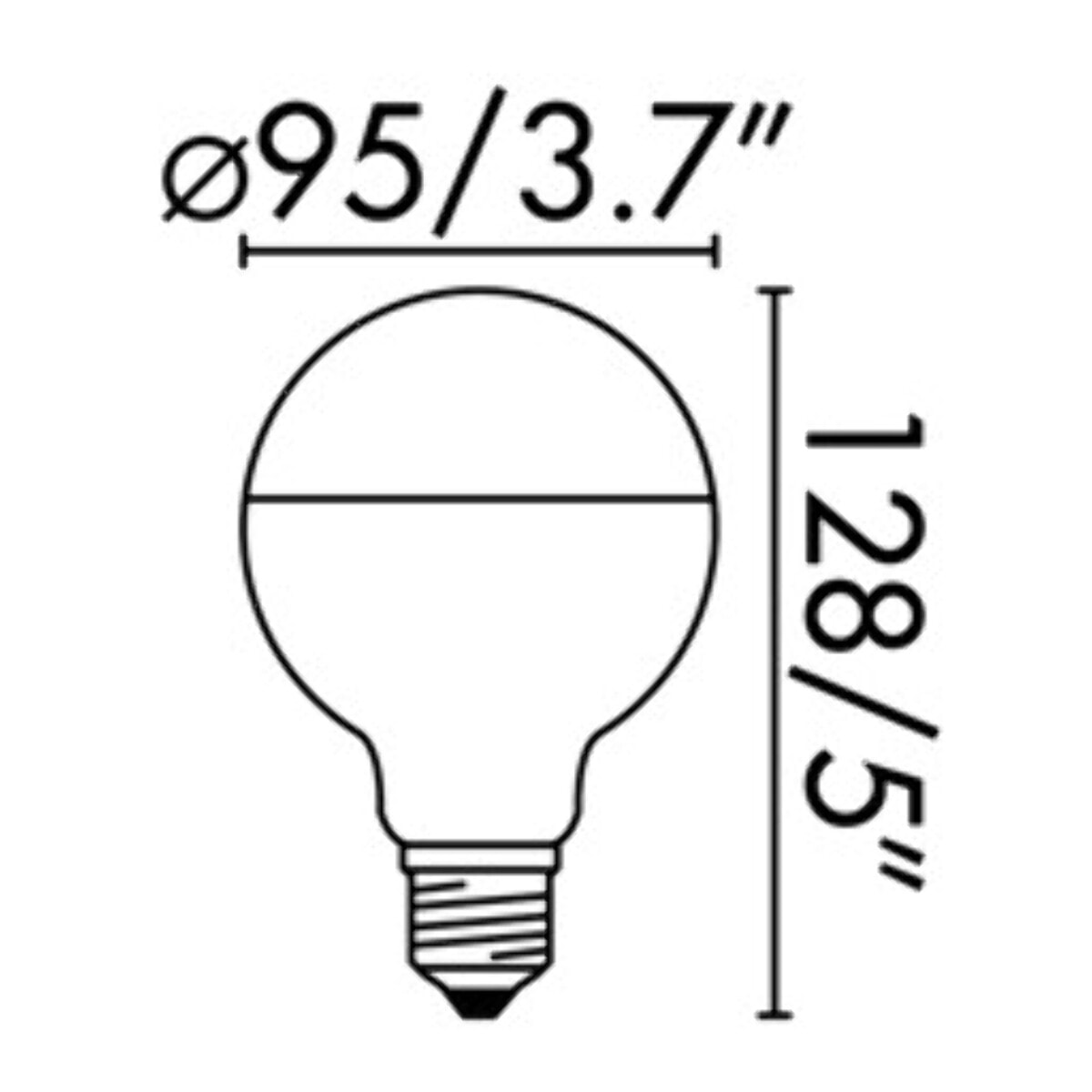 Bombilla G95 LED ESPEJO E27 4W 2700K