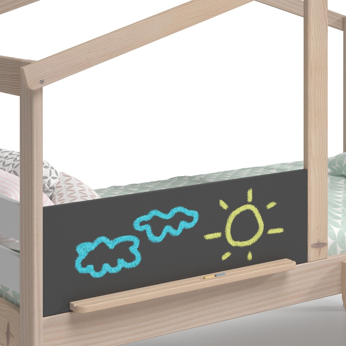 Lit cabane enfant avec toboggan  - JULES