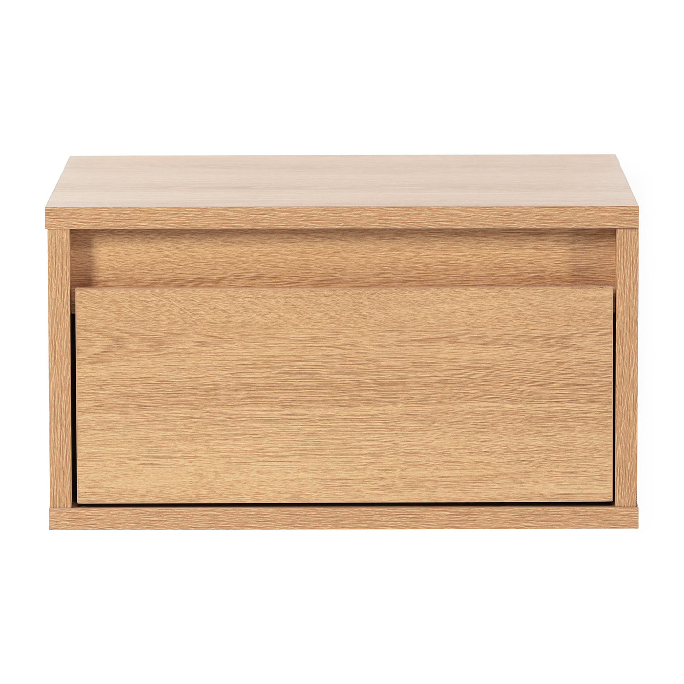 Mesita de noche flotante Tori 1 cajón efecto Roble