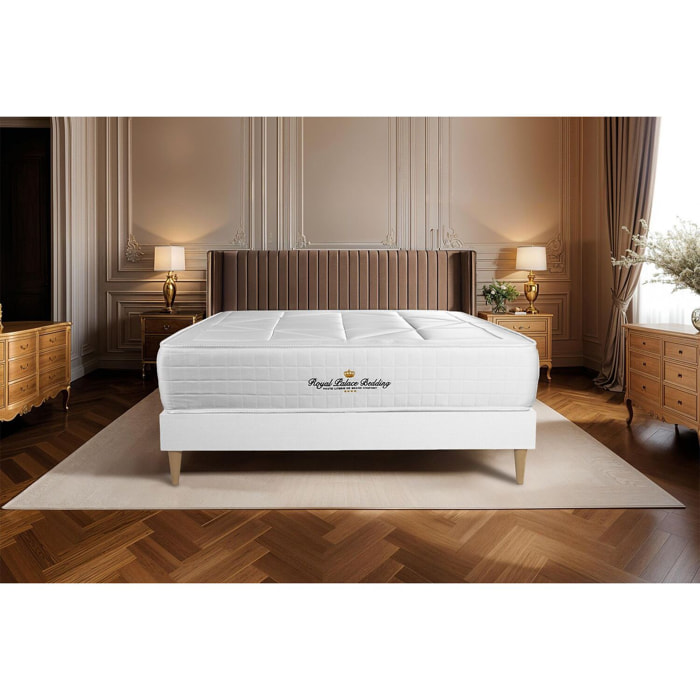 Ensemble 1p - Matelas Ressorts ensachés et mémoire de forme -  Maxi Epaisseur : 26cm - Confort : Équilibré - Windsor