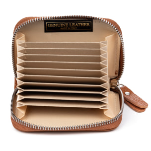 Balocco cartera tarjetero mujer. Piel auténtica Dollaro.