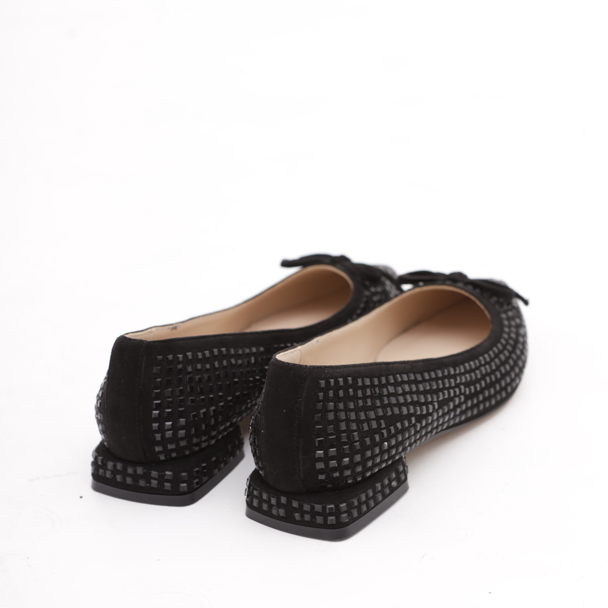 DECOLLETE' FLAT GLITTER CHOCOLA' NERO