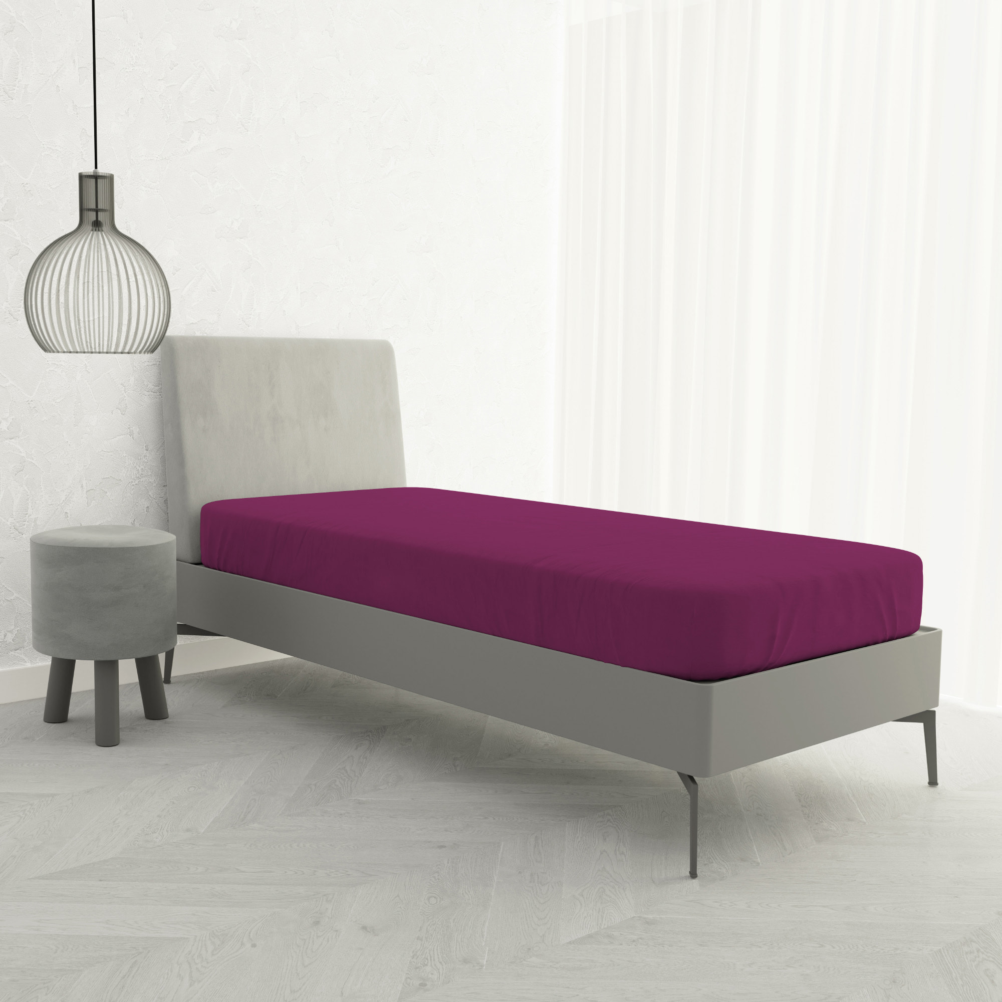 LENZUOLO SOTTO CON ANGOLI MAX COLOR, 100% COTONE MADE IN ITALY - SINGOLO