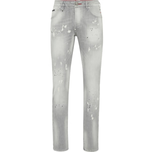 PHILIPP PLEIN Vaqueros de corte recto RACING