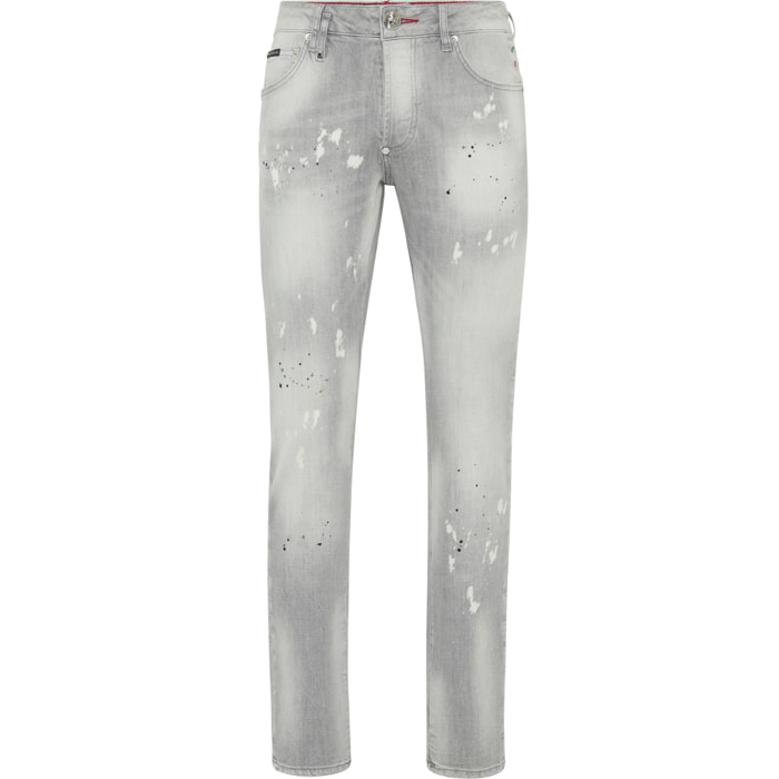 PHILIPP PLEIN Vaqueros de corte recto RACING