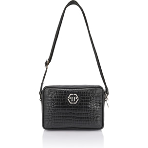 PHILIPP PLEIN Leather Laptop Bag Cocco