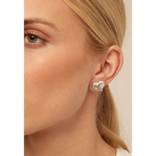 Pendiente UNO heart PLATEADO U