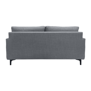 Canapé 3 pl WIMY 167 cm fixe tissu Grey - 100% déhoussable - Fab. France