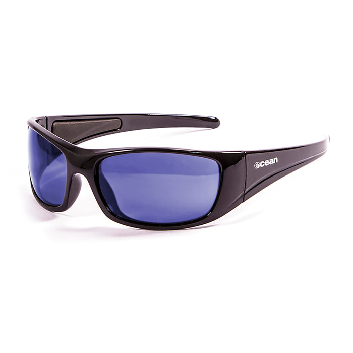Gafas de deportes acuáticos OCEAN BERMUDA - Negro brillante / Revo azul