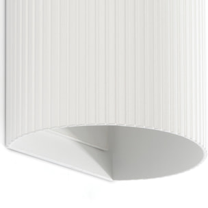 SOLE 2L Applique ronde blanche cannelée