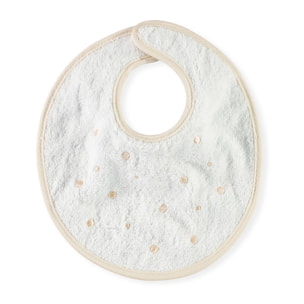 Babero Redondo Velcro Topos Beige Talla Uni