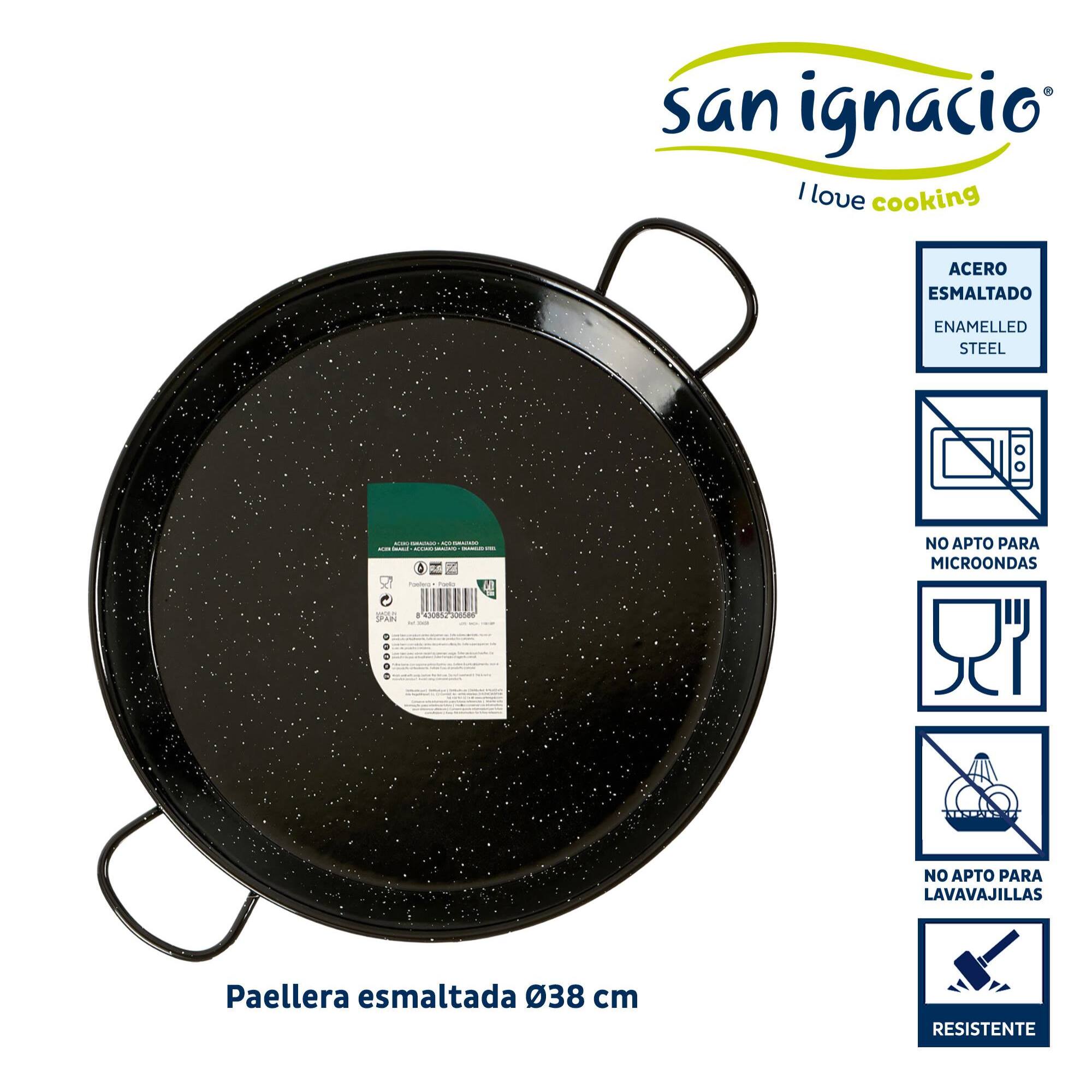 Paellera esmaltada colección la dehesa