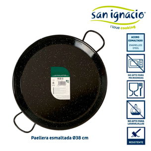 Paellera esmaltada colección la dehesa