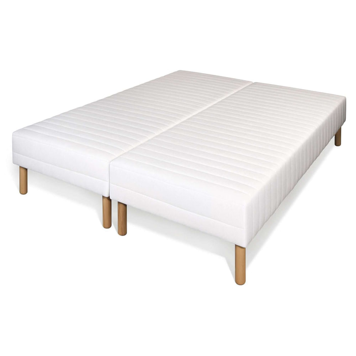 Sommier tapissier à lattes recouvertes