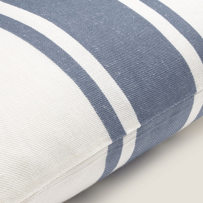 Funda de cojín algodón rayas Sonacu color azul Algodón