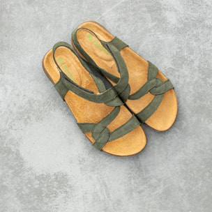 Sandalias N5079 NOBUCK LAVADO KAKI / WAKATAUA color Kaki