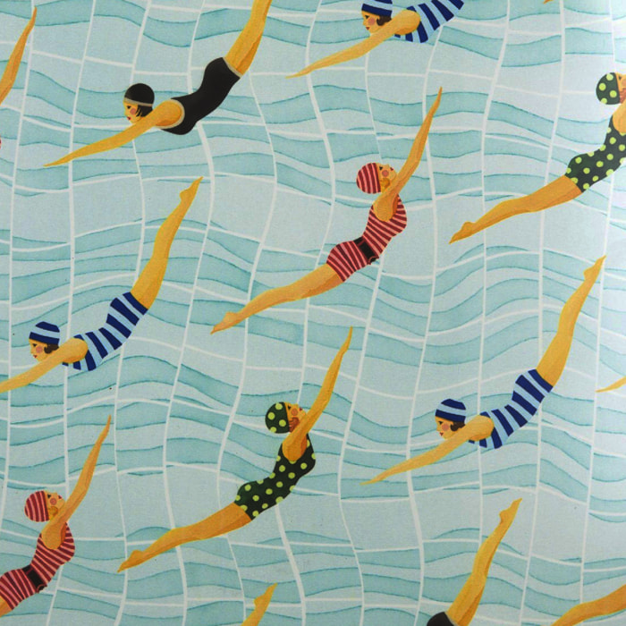 Abattant easy clip à descente assistée au look nageuse - Bleu ciel