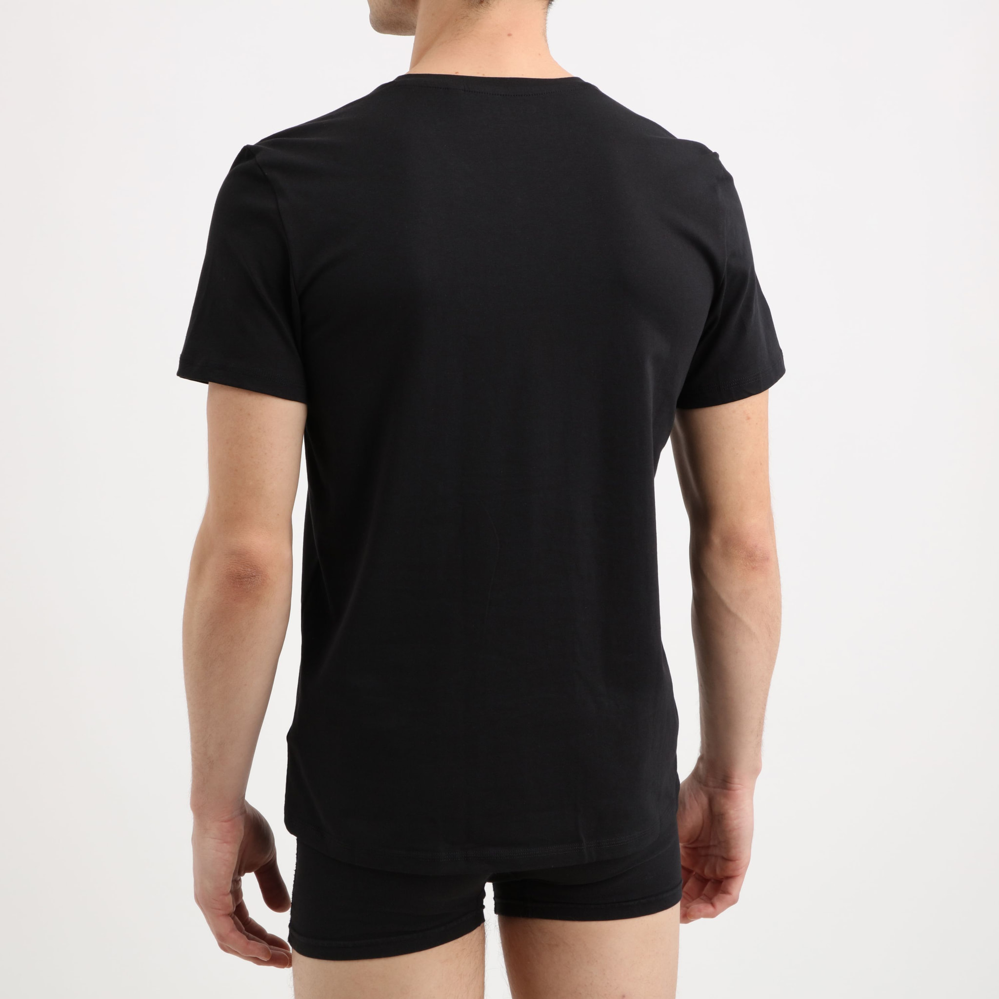 T-shirt Caleb (x2) - logo - coton bio - noir