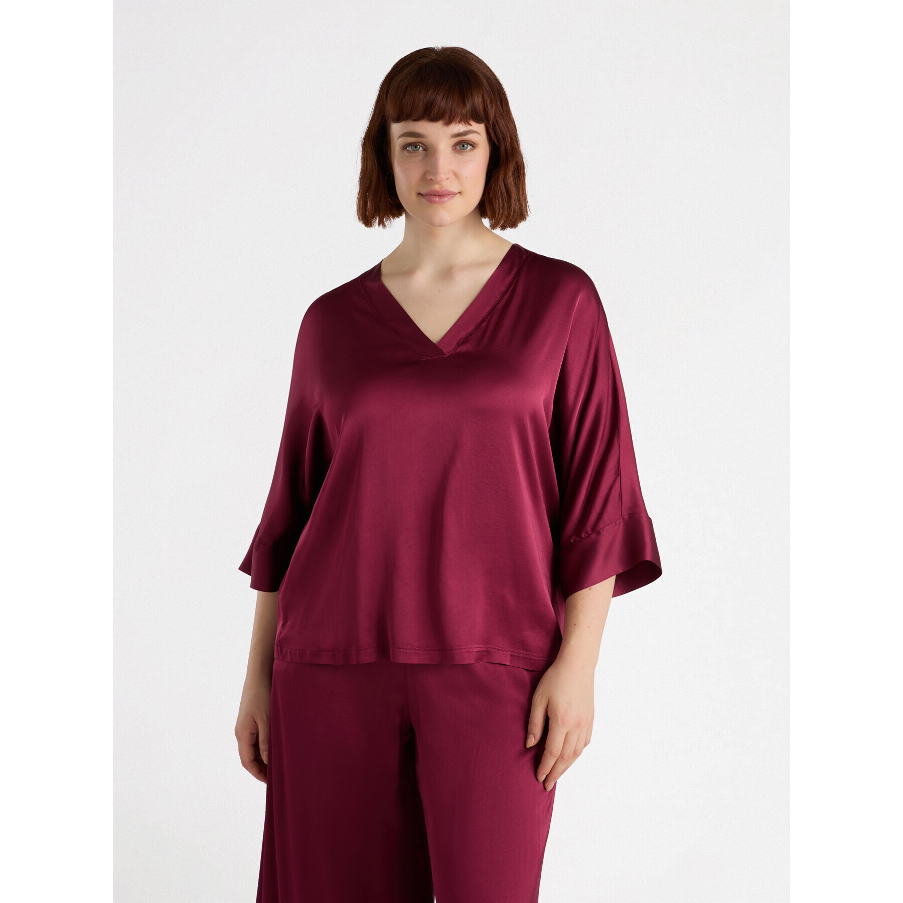 Fiorella Rubino - Blusa de raso - Rojo