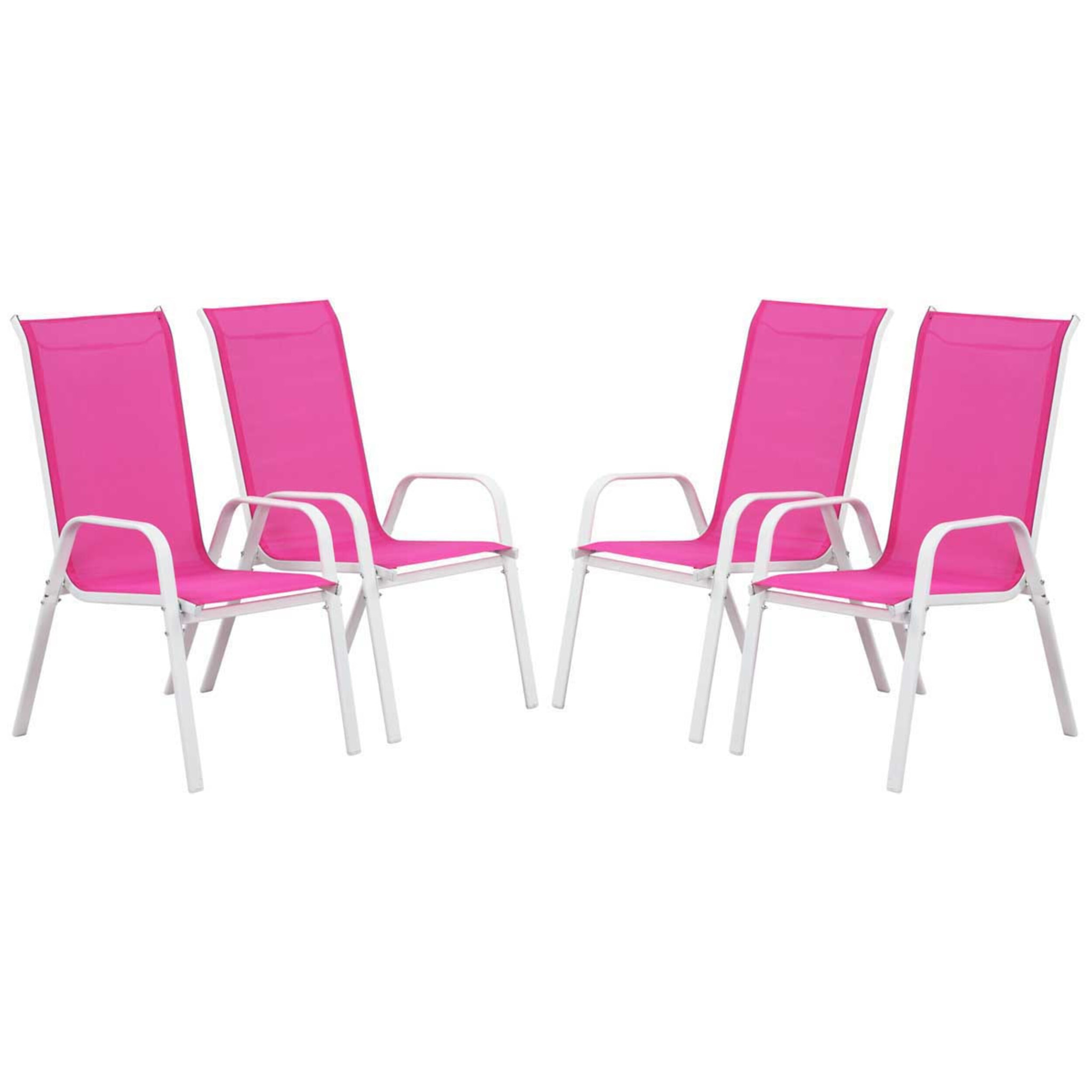 Fauteuil jardin Textilène "Cordoba" - Phoenix - Écru - Lot de 4