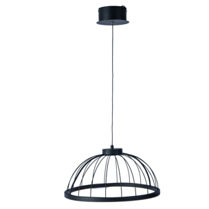 Forlight Colgante Cercle LED 24W Blanco Neutro - 4000K Negro para Interior de Techo en Comedor, Salón, Cocina