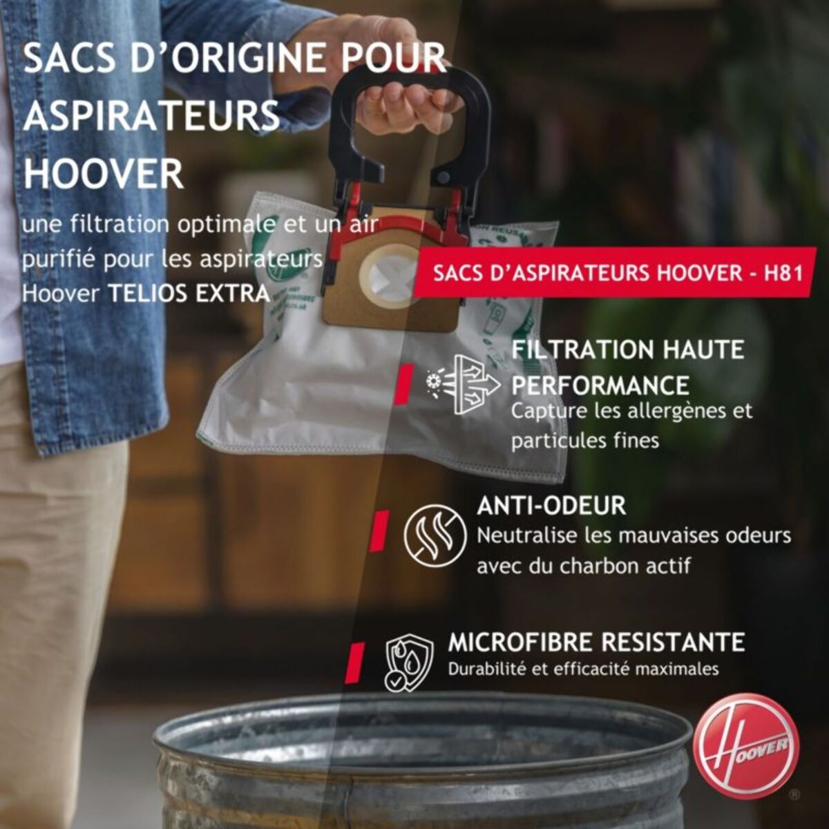 Sac aspirateur HOOVER H81 PureEpa