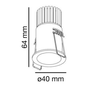 FOX 40 Incasso bianco 5W 2700K 25°