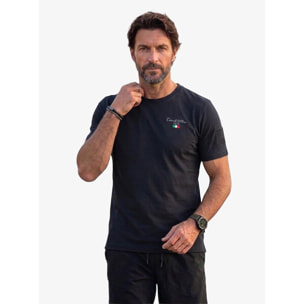 T-shirt Esercito nera in cotone uomo