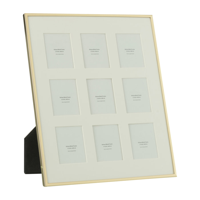 J-Line cadre photo Passe-partout 9 photos - métal - or