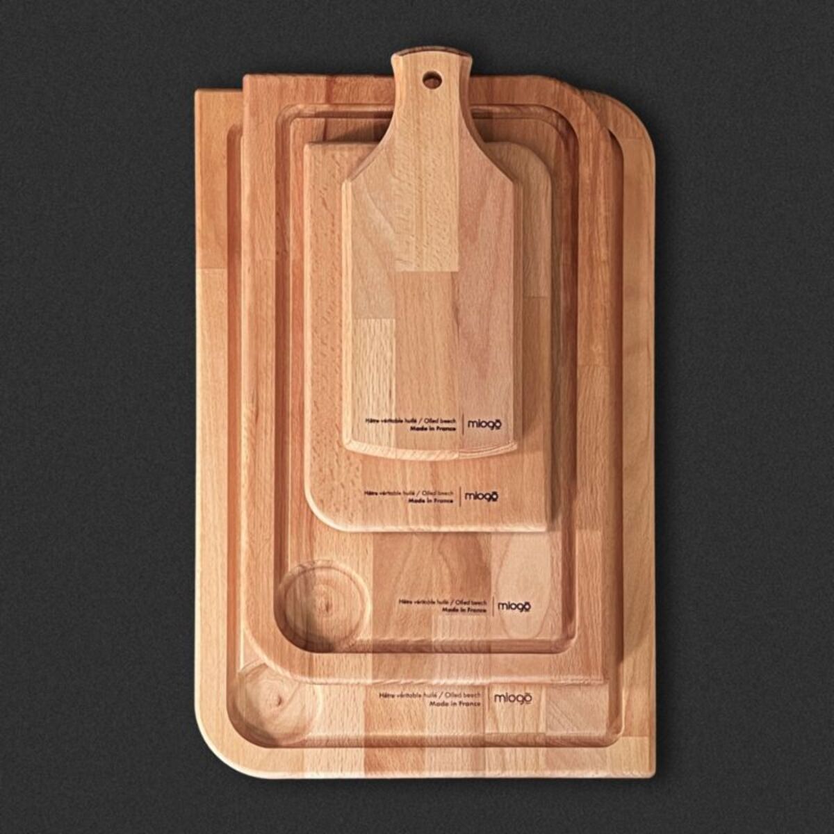 Planche à découper MIOGO multiusage en hêtre véritable