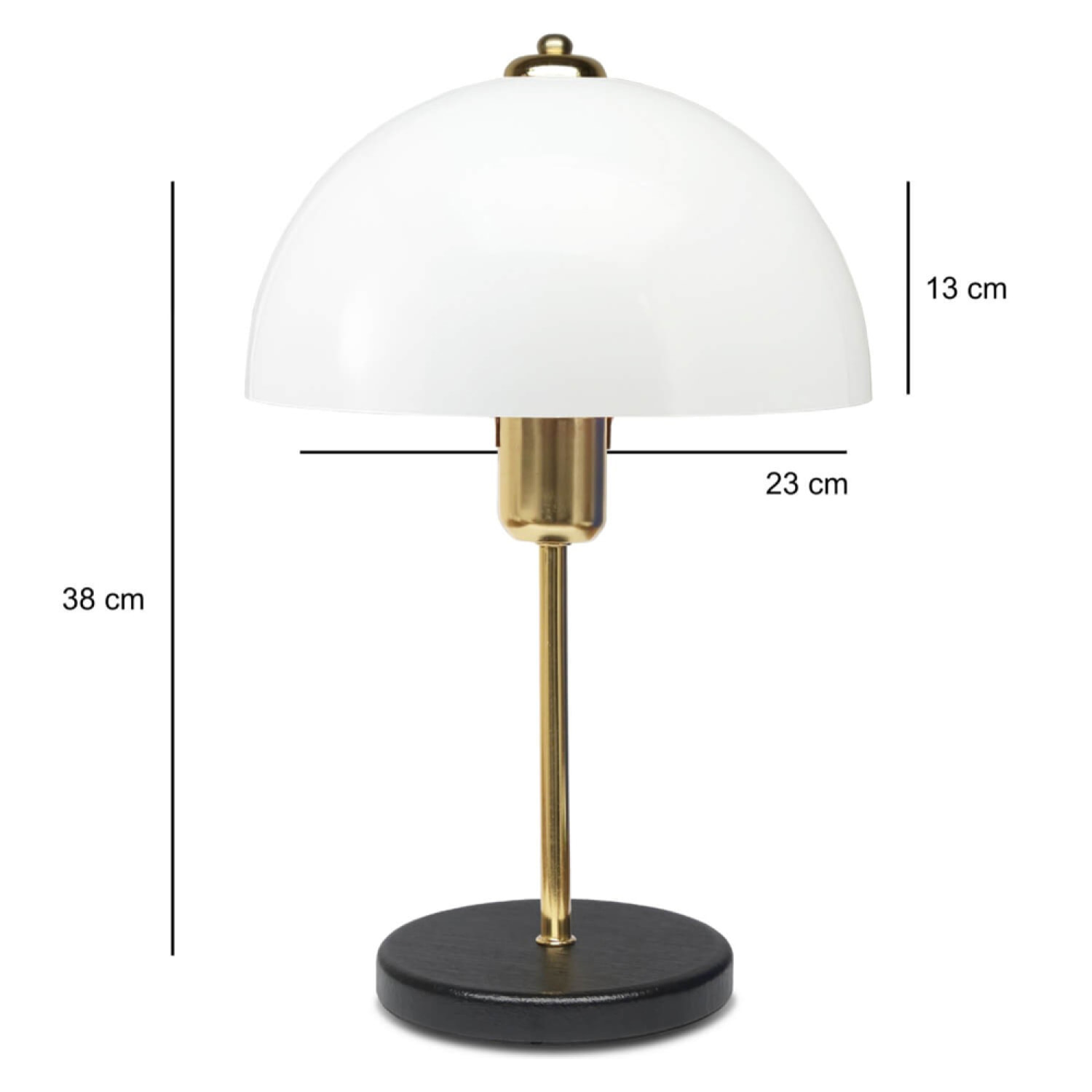 LIN Lampe de table champignon blanc 38cm