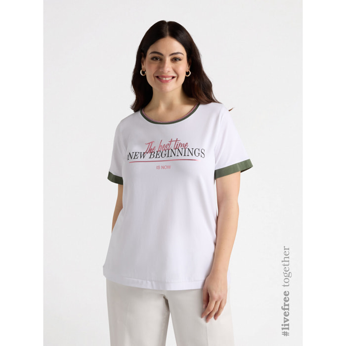Fiorella Rubino - T-shirt con scritta - Bianco