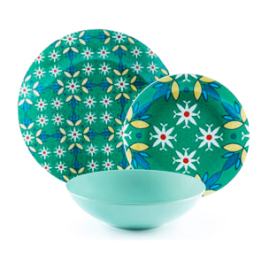 Servizio piatti 18 pezzi Excelsa – Ankara, Porcellana Multicolore