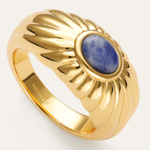 Anello Sunbeam Blu Placcato Oro