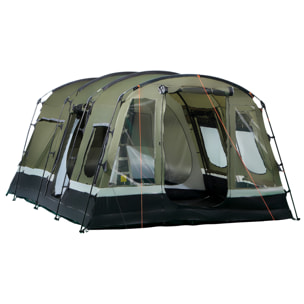 Tienda de Campaña Familiar 6 Personas Plegable Impermeable PU3000 mm 6 Ventanas