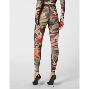 PHILIPP PLEIN Flare Trousers FLOWERS