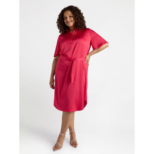 Fiorella Rubino - Vestido camisero con pequeñas tachuelas - Fuchsia