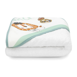 Capa de Baño 1X1 Real Madrid Leon Escudo Bco/Verde