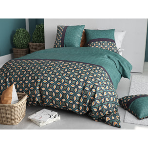 Parure housse de couette coton multicolore