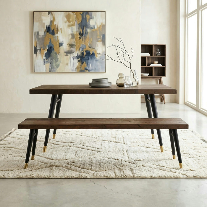 Banc en bois recyclé 140 cm ADELAIDE