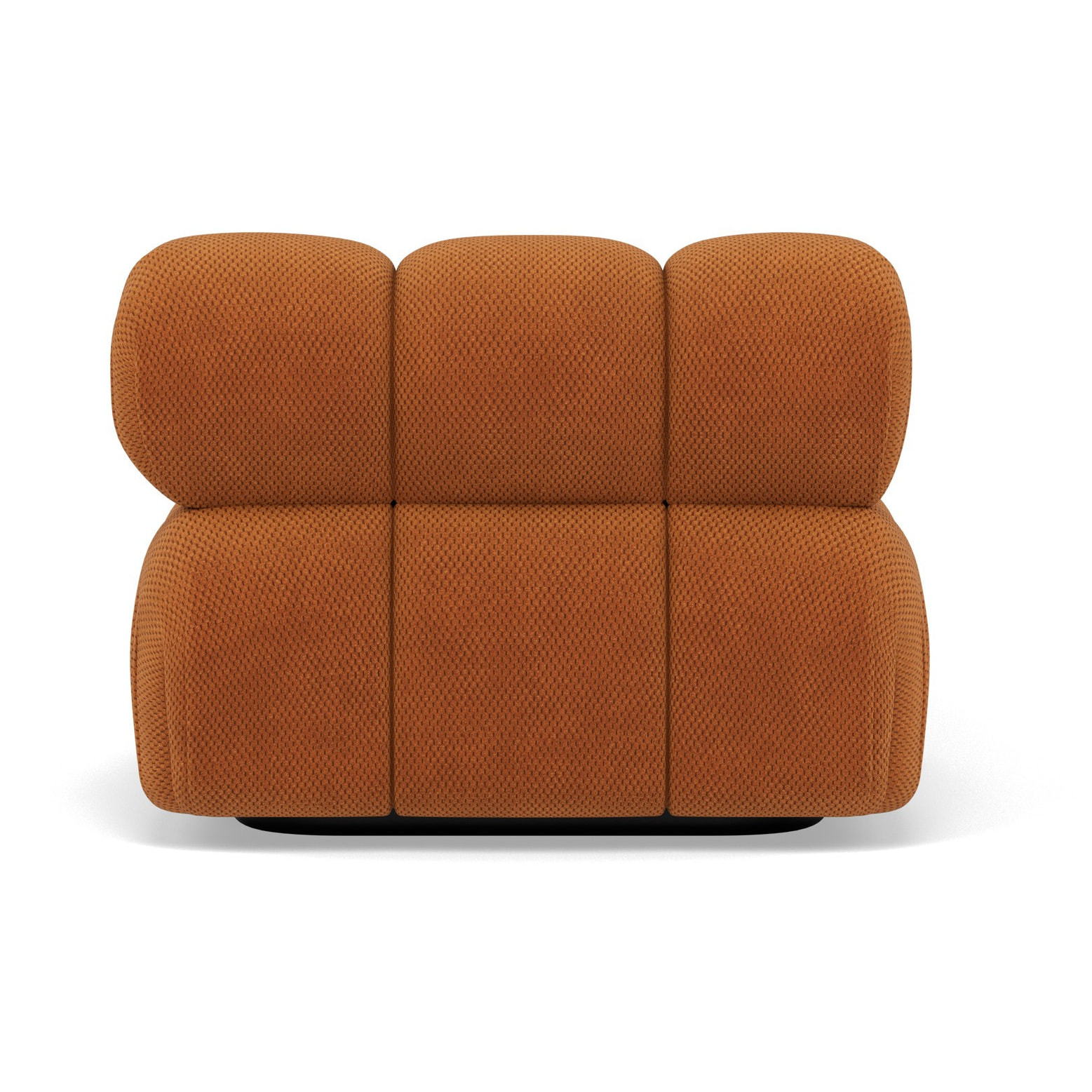 Ruby - module d'assise méridienne gauche en velours texturé - Terracotta