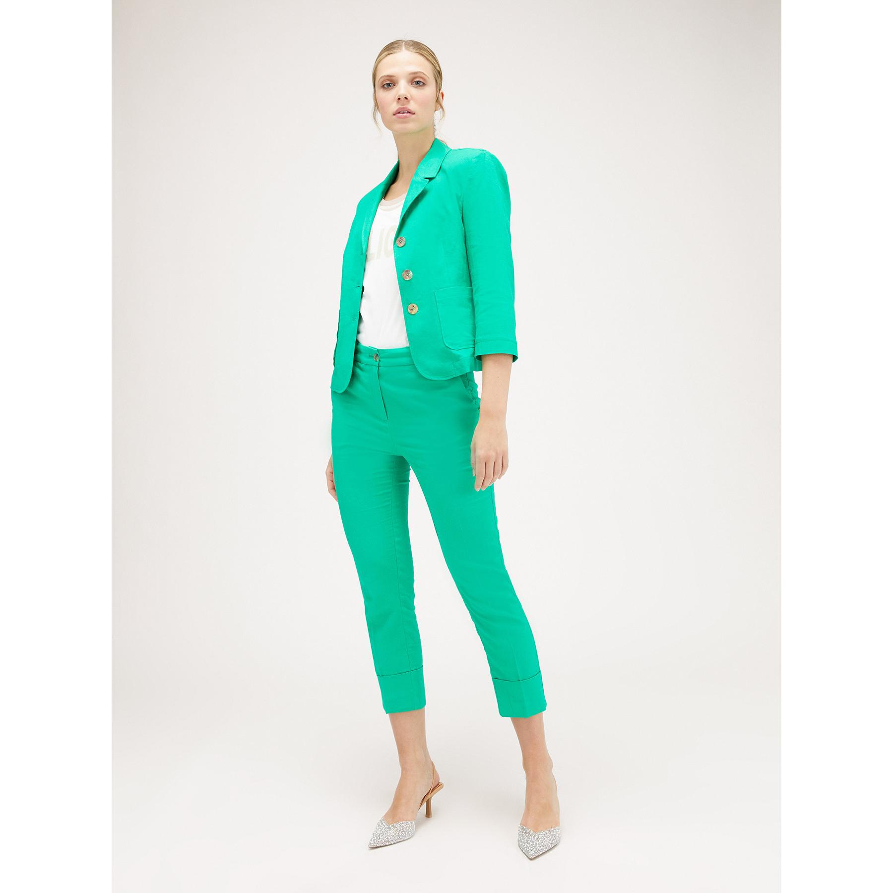 Motivi - Giacca blazer slim fit misto lino - Verde