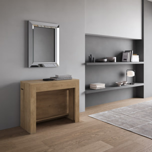 Consola extensible 90x42/302 cm Evolve Roble Natural extensiones internas