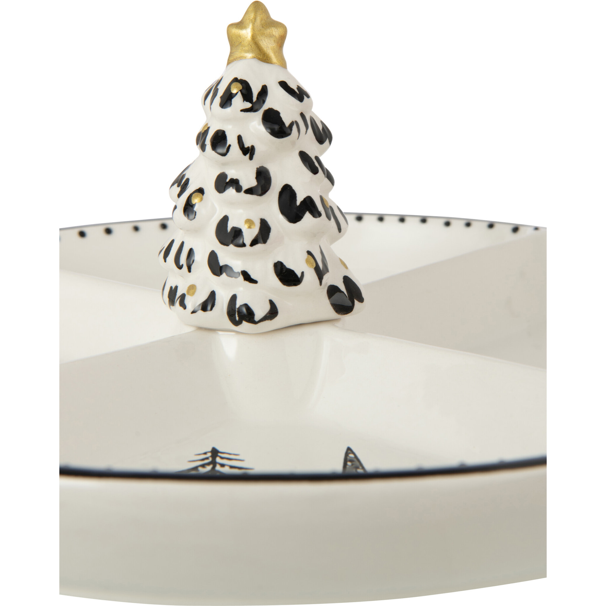 J-Line plateau Dolomie - céramique - blanc/noir