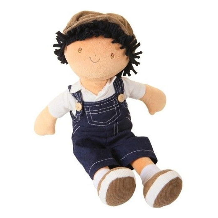 Joe 35 cm Salopette Blu e Cappello Grigio