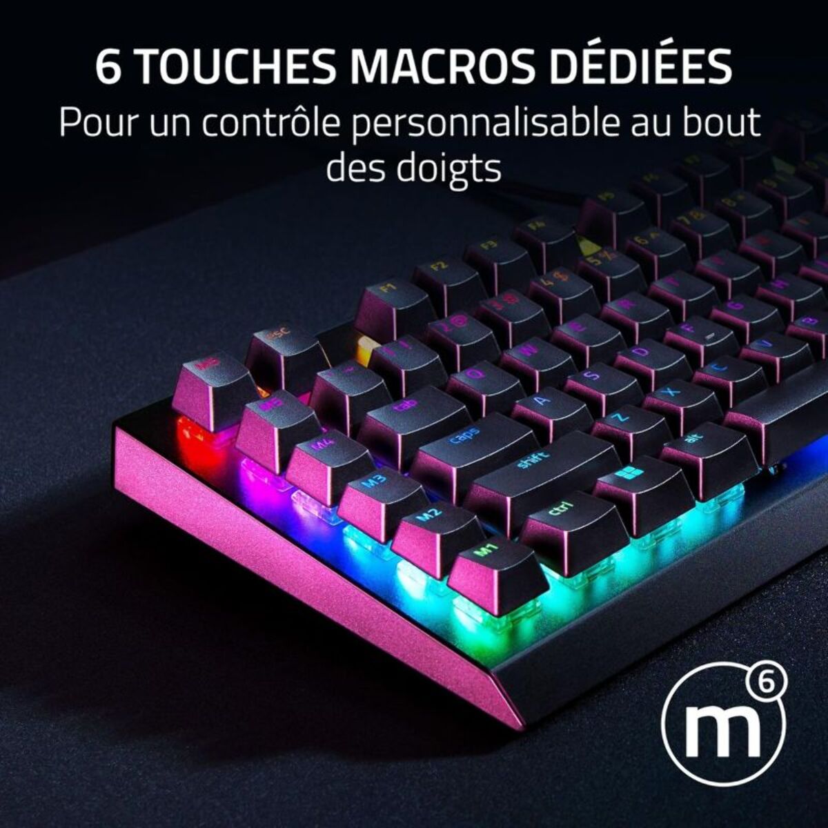 Clavier gamer RAZER BLACKWIDOW V4 X SWITCH JAUNE