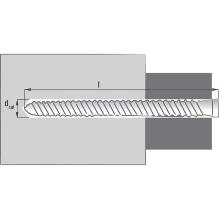 Boîte 50 Vis fixation directe RX 7.5x80 mm SCELL-IT - Tête ronde fine - 6 pans creux - RX080