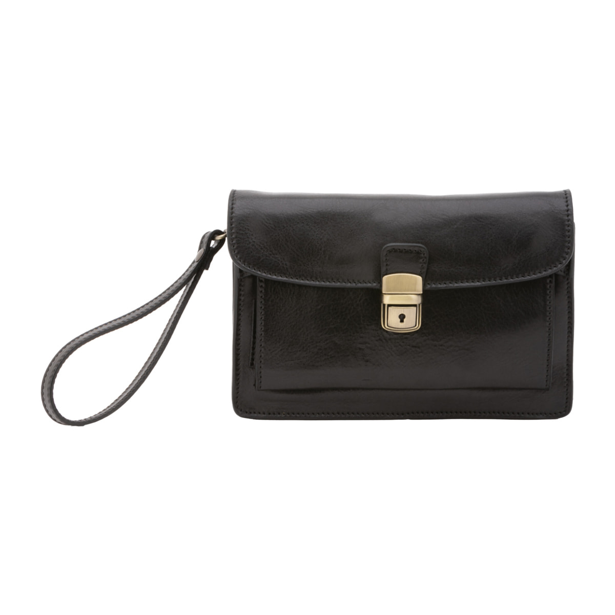 Borsa a mano  da uomo In Vera pelle Made in Italy 24x17x8 cm