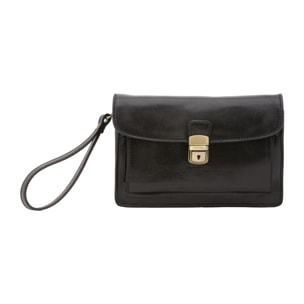 Borsa a mano  da uomo In Vera pelle Made in Italy 24x17x8 cm